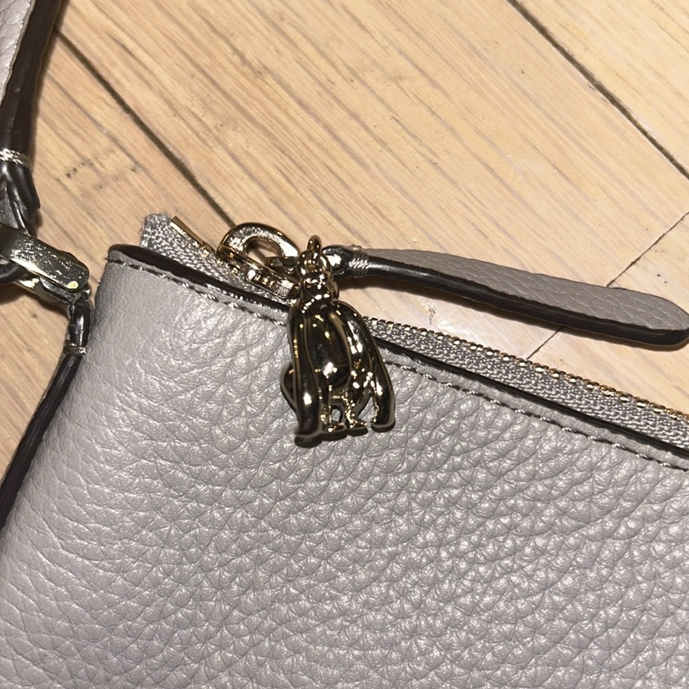 Kate Spade ♠️ New York On Purpose Leather Zip Crossbody Bag Taupe Color - Picture 6 of 14